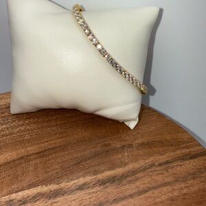 Elegant Gold tennis Bracelet /moissanite